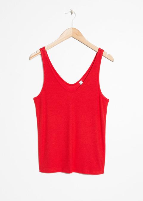 Ribbed Scoop Tank Top