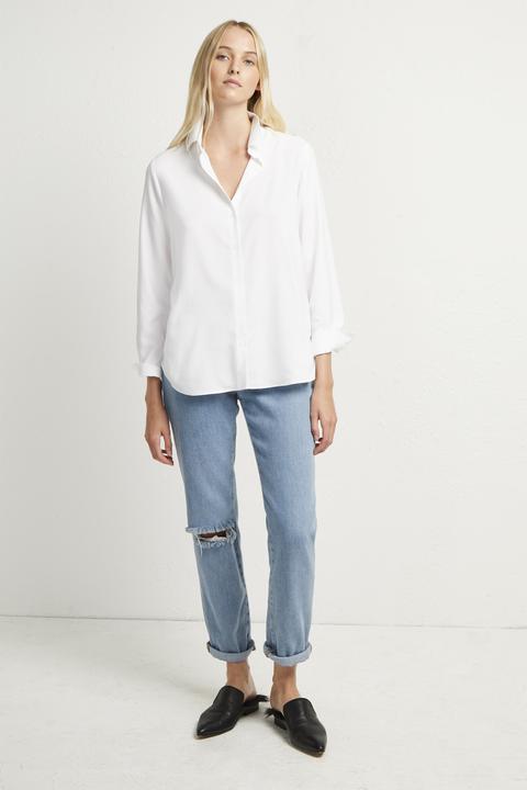 Crepe Light Classic Shirt - Winter White