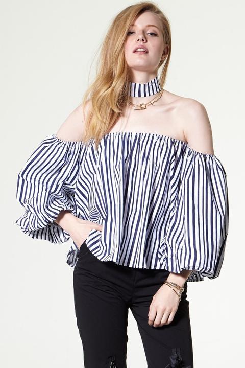 Detachable Tie Bloom Blouse