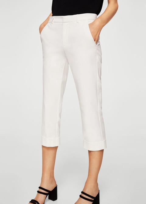 Pantaloni Diritti Cotone