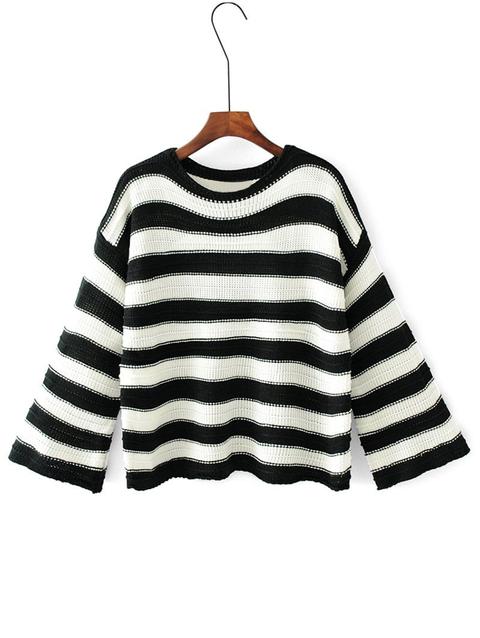 Maglione Pullover Maglietta A Righe Da Kimono