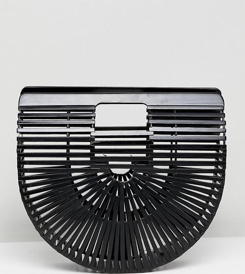 Bolso Clutch Pequeño En Negro Con Listones De My Accessories