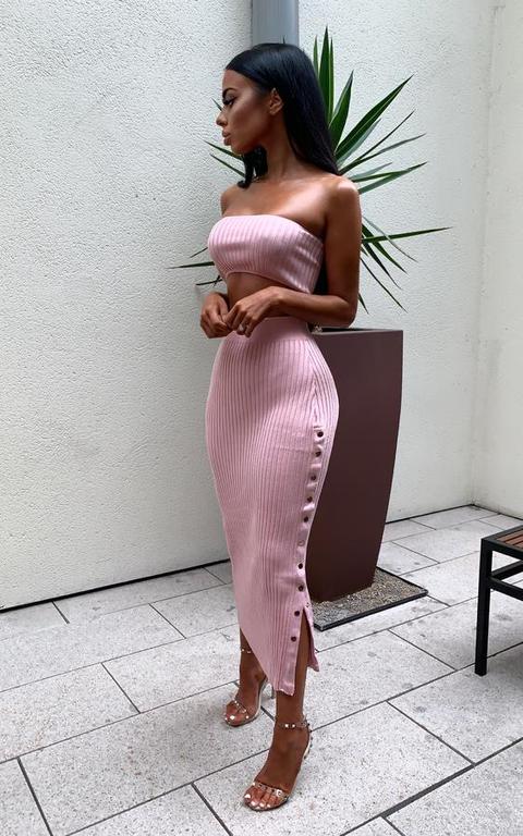 Saffie Ribbed Two Piece - Pink