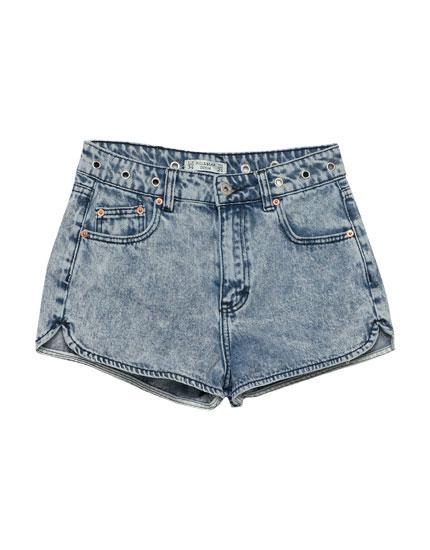 Short Vaquero Mom Fit Eyelets