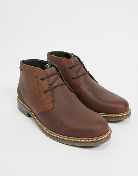 Barbour Readhead Lace Up Leather Boots In Tan-brown