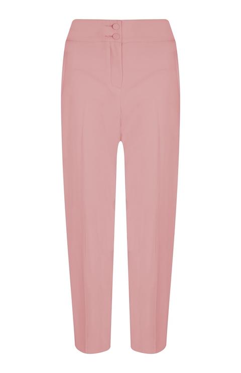 Pantaloni Rosa A Vita Alta