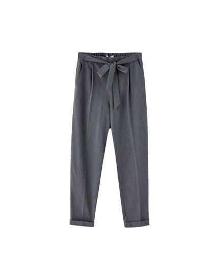 Pantalón Tailoring Con Lazada