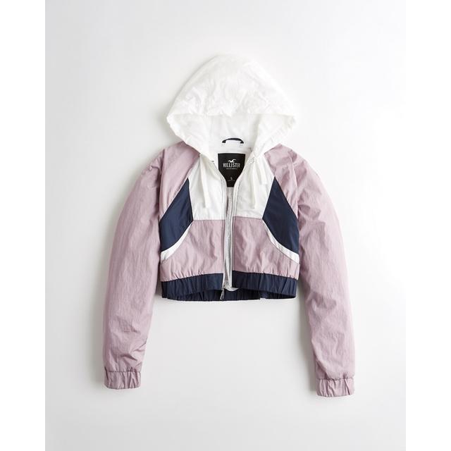 hollister white windbreaker