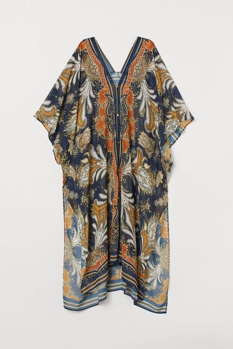 H & M - Kaftan With Buttons - Blue