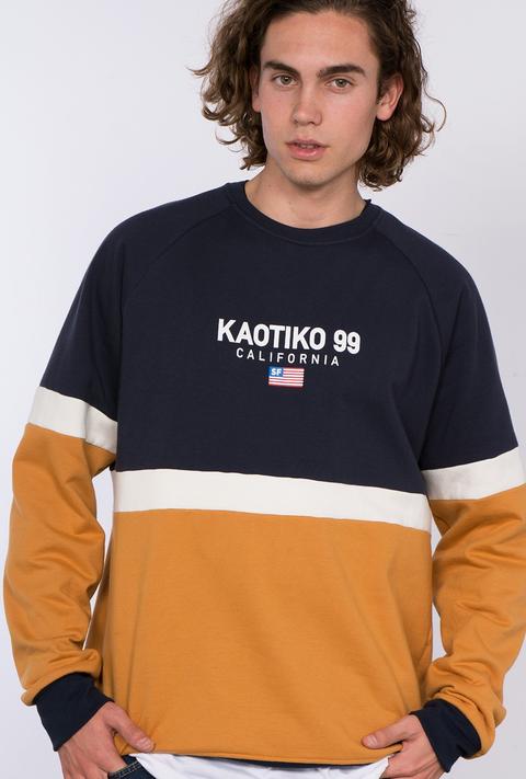 Sudadera California Mostaza/marino