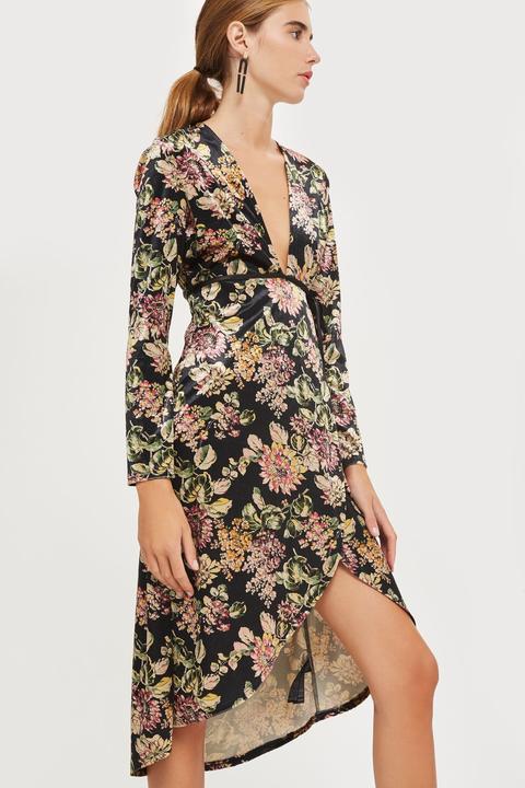 topshop velvet floral dress