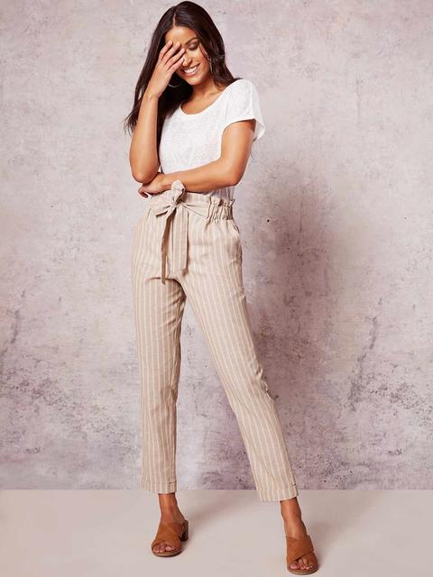tapered linen trousers womens