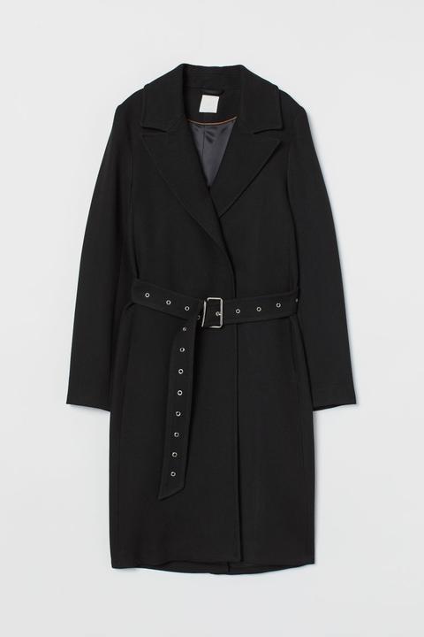 Manteau Avec Ceinture - Noir