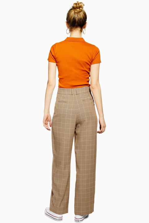 womens brown wide leg trousers