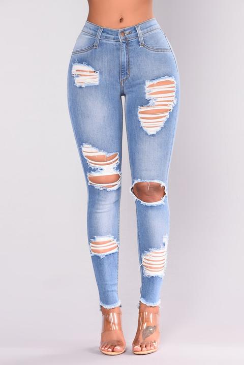 Nessa Distress Jeans - Light