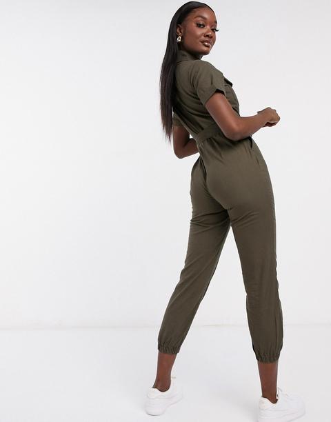 Khaki 2025 utility jumpsuit