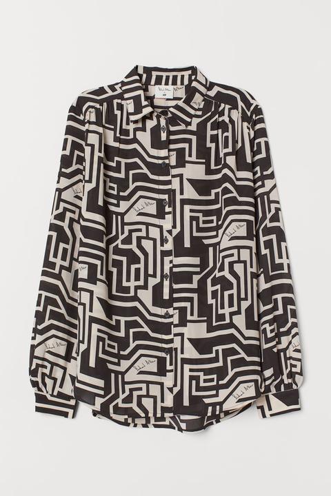 H & M - Camicetta Fantasia - Grigio
