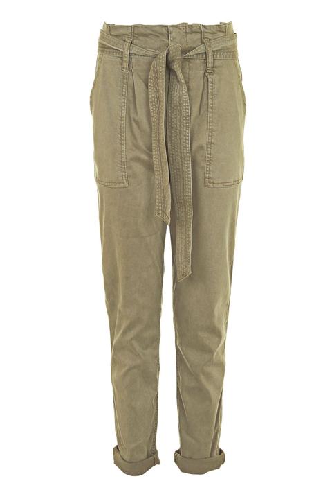 Petite Paperbag Utility Trousers