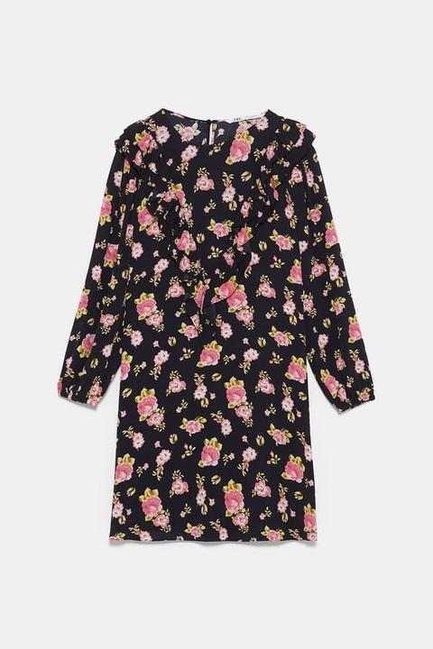 Vestito Stampa Floreale Volant