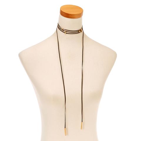 Hunter Green Wrap-around Choker Necklace