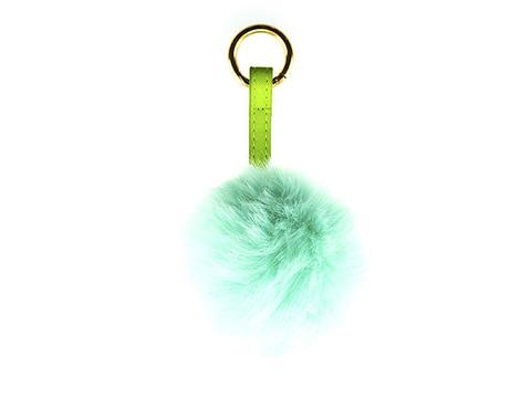Llavero Pompon Bola Verde