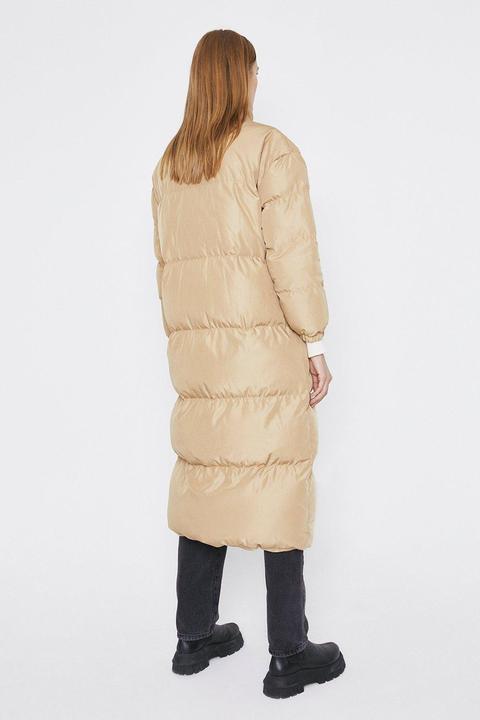 maxi funnel neck padded coat