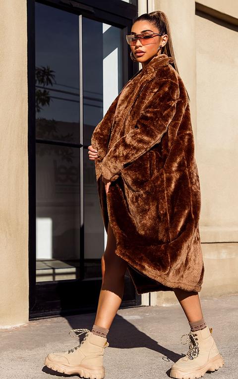 Brown Faux Fur Coat