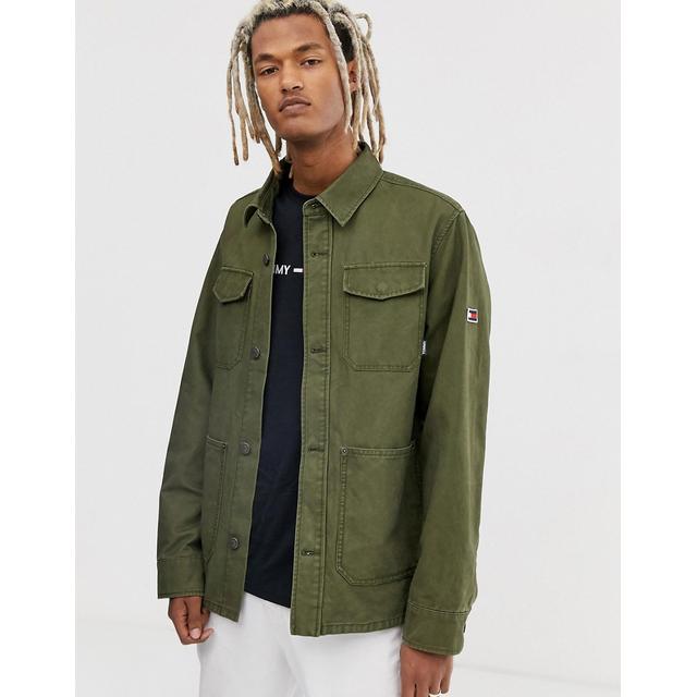 Tommy Jeans Multi Pocket Cargo Jacket In Olive-green from ASOS on 21 Buttons