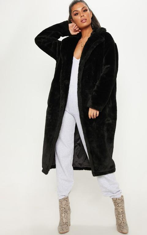 Black Faux Fur Coat