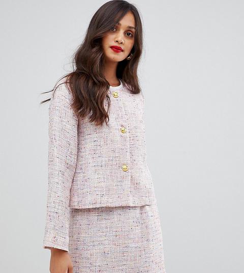 Americana Ajustada De Tweed De Unique 21 (parte De Un Conjunto