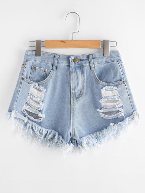 Shorts Vaqueros Con Rotos