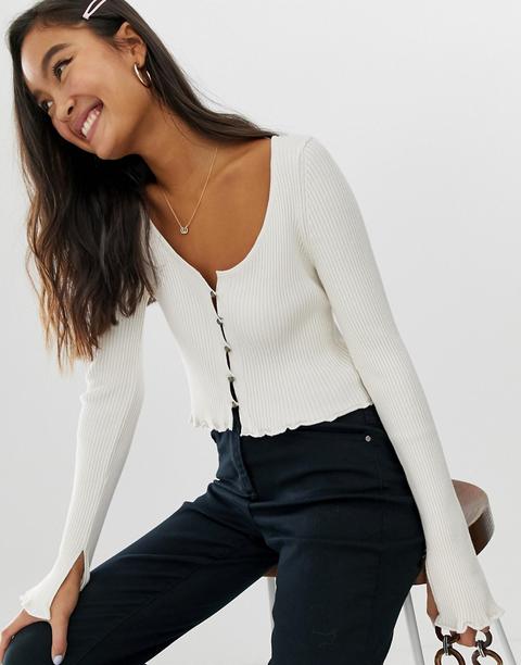 scoop neck cardigan