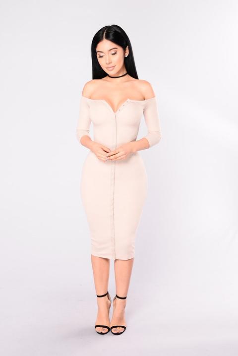 Puppy Love Dress - Taupe