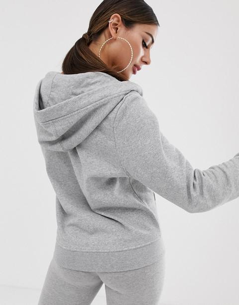 nike grey club fleece zip through hoodie