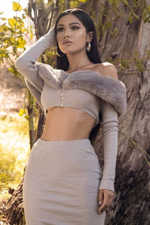 Moscow Moves Skirt Set - Grey