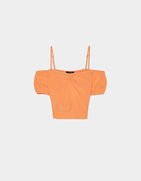 Blusa Off Shoulder Con Tirantes