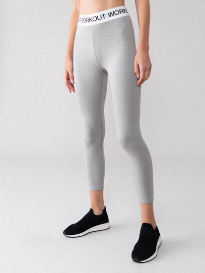 Legging Deportivo Con Texto