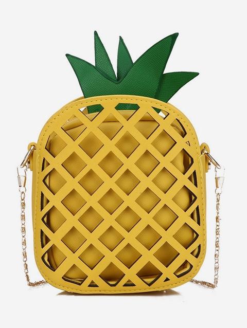 Tracolla A Forma Di Ananas Con Catena A Tracolla Sun Yellow Black Red Medium Spring Green