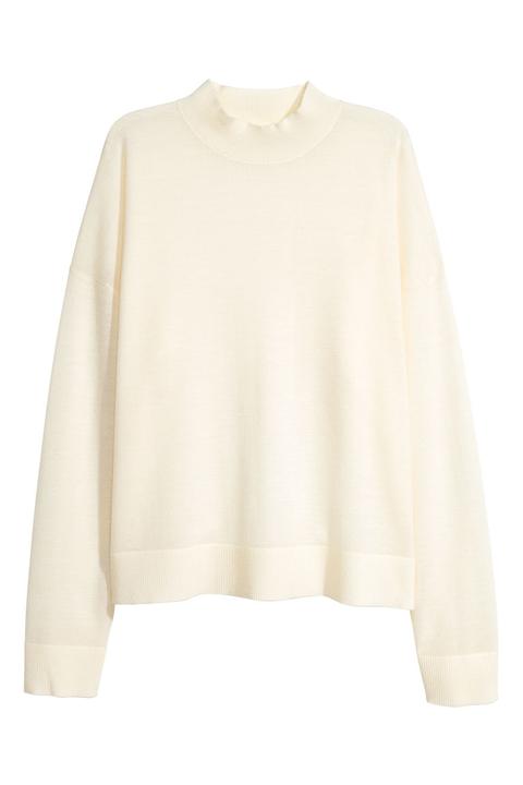 Pullover Aus Merinowolle - White - Damen