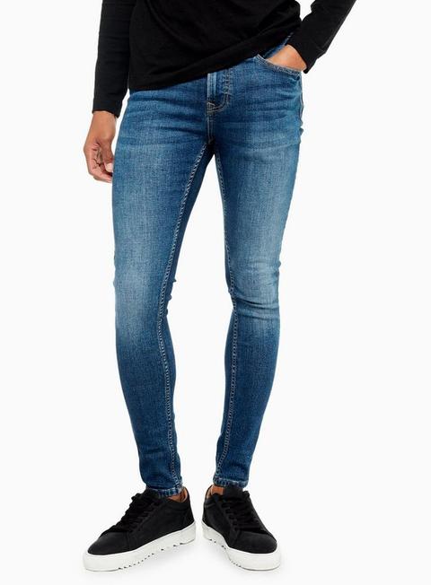 Mid Wash Super Spray On Skinny Jeans