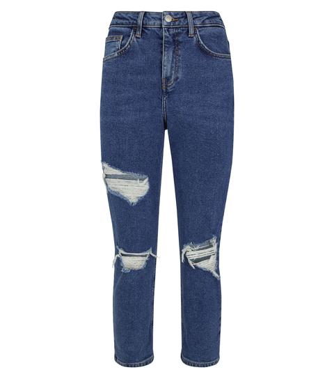 petite blue ripped jeans