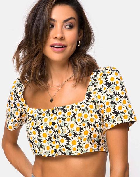 Cavazza Crop Top In Delightful Daisy