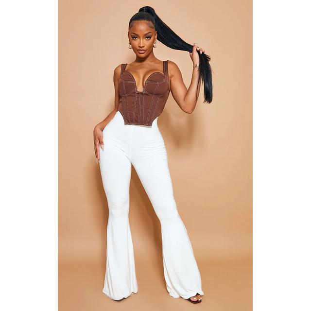 Shape White Slinky Flared Trousers from 