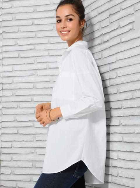 Venca Camisa Larga Con Bolsillo Y Bordado