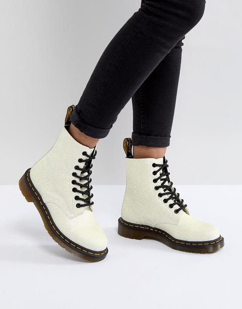 Botas En Blanco Con Purpurina Pascal De Dr Martens