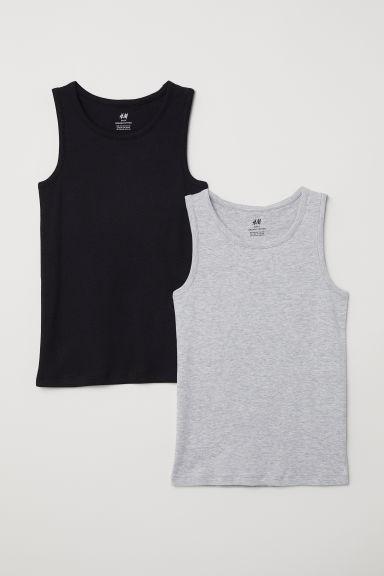 H & M - Canotte, 2 Pz - Grigio