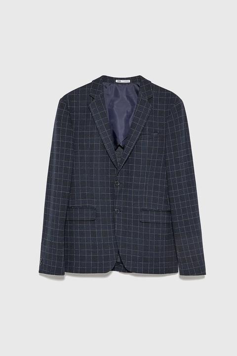 Blazer Da Completo Comfort Knit A Quadri 4 Ways