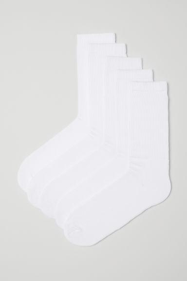 H & M - Calze, 5 Paia - Bianco