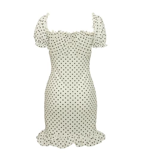 Pink Vanilla White Polka Dot Mini Dress New Look