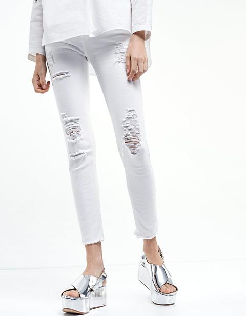 Denim Skinny Bajo Desflecado